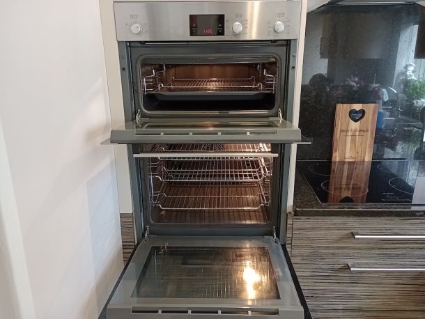 open oven cavity and the light is on