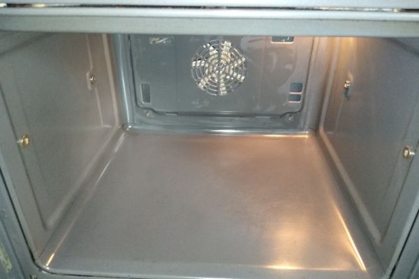 Inside a oven after professional cleaning